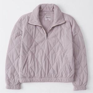 Abercrombie & Fitch Purple Lavender Quilter Pullover Quarter Zip Sweater